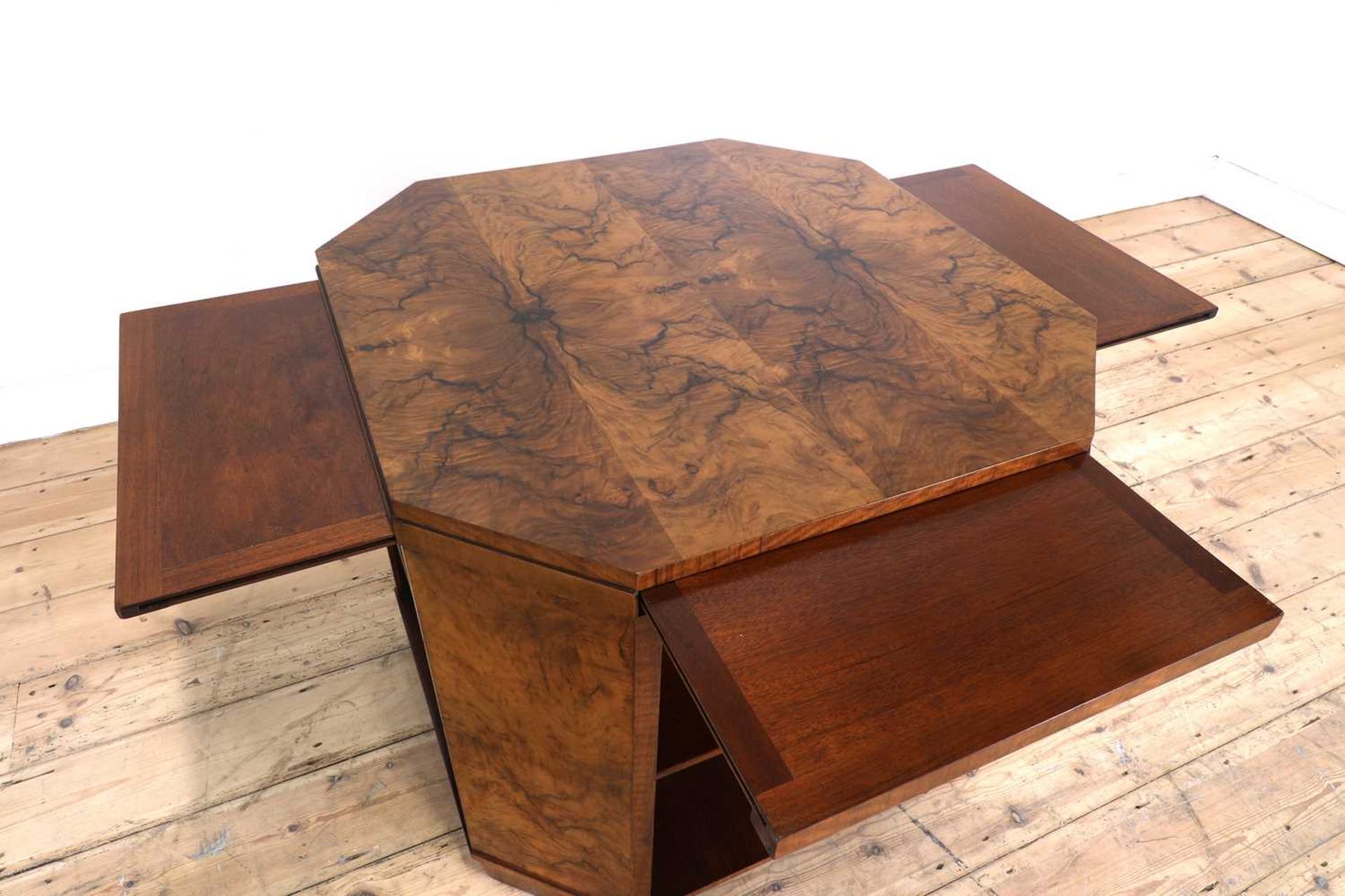 An Art Deco walnut centre table, - Image 4 of 4