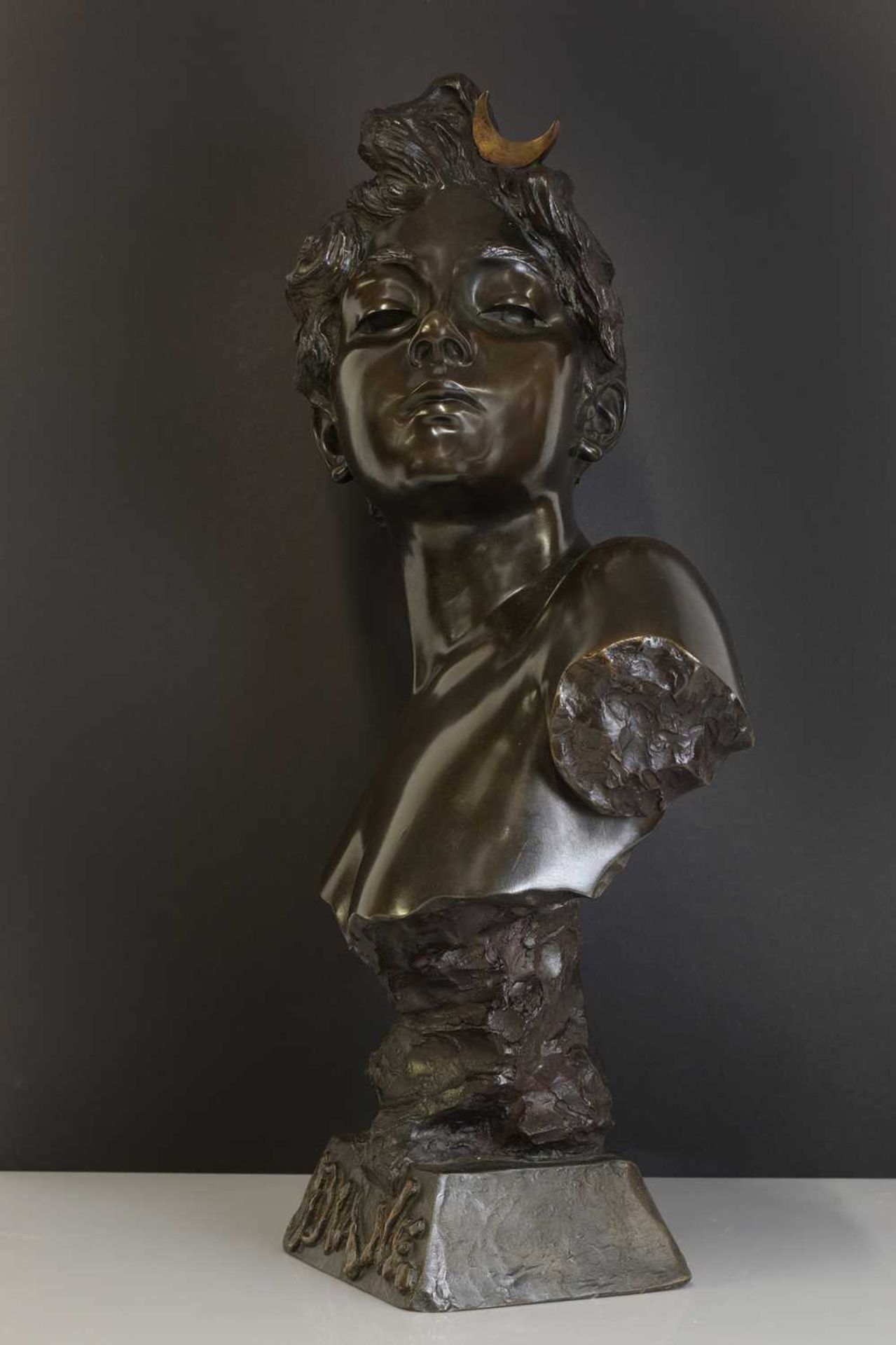 A bronze bust of 'Diane', - Image 2 of 16