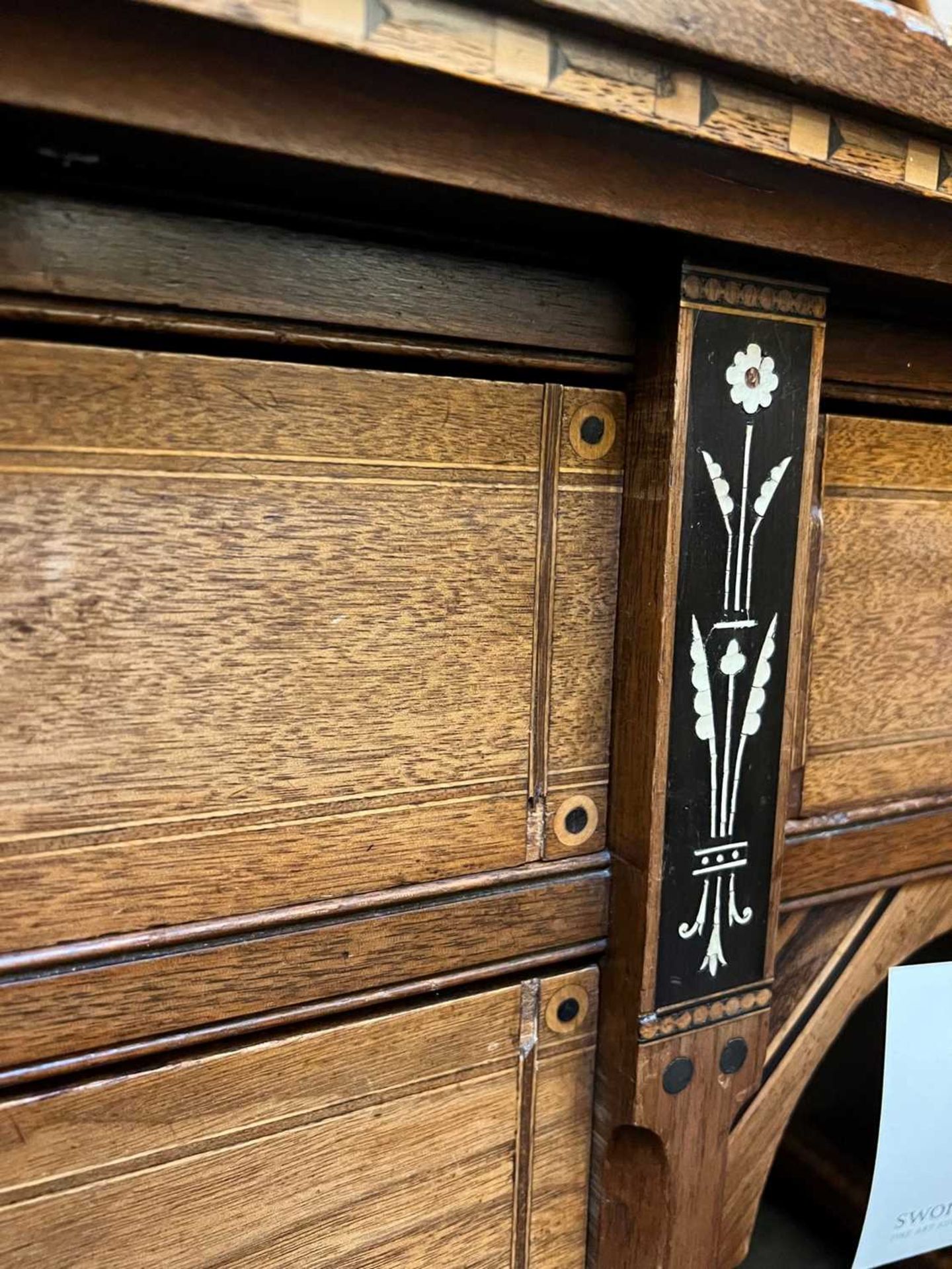 An Aesthetic walnut inlaid dressing table, - Image 15 of 20