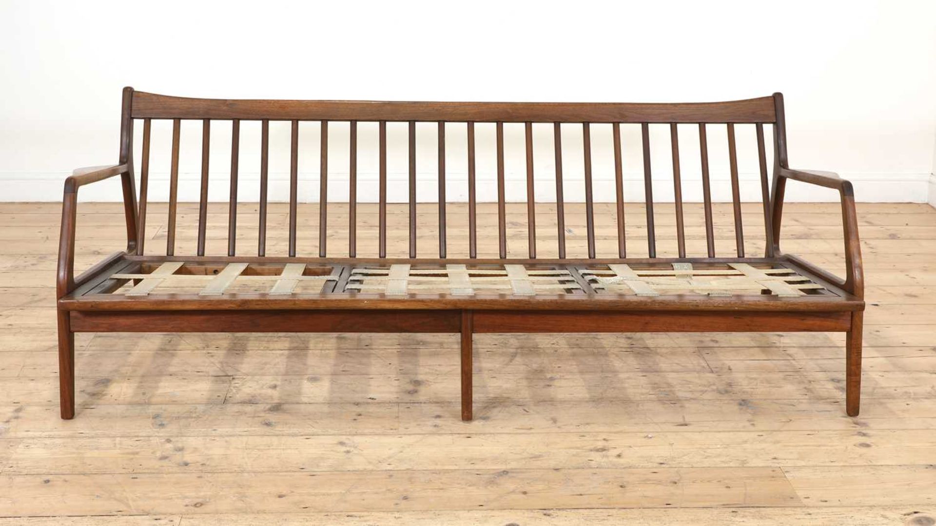 A Danish teak and beech settee, - Image 4 of 4