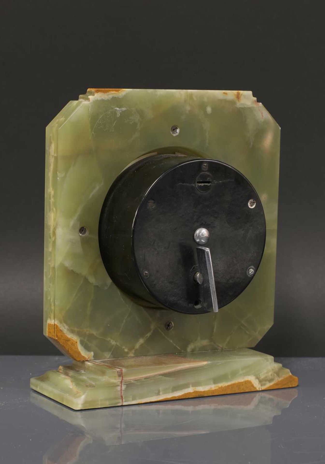 An Art Deco onyx clock, - Bild 3 aus 3