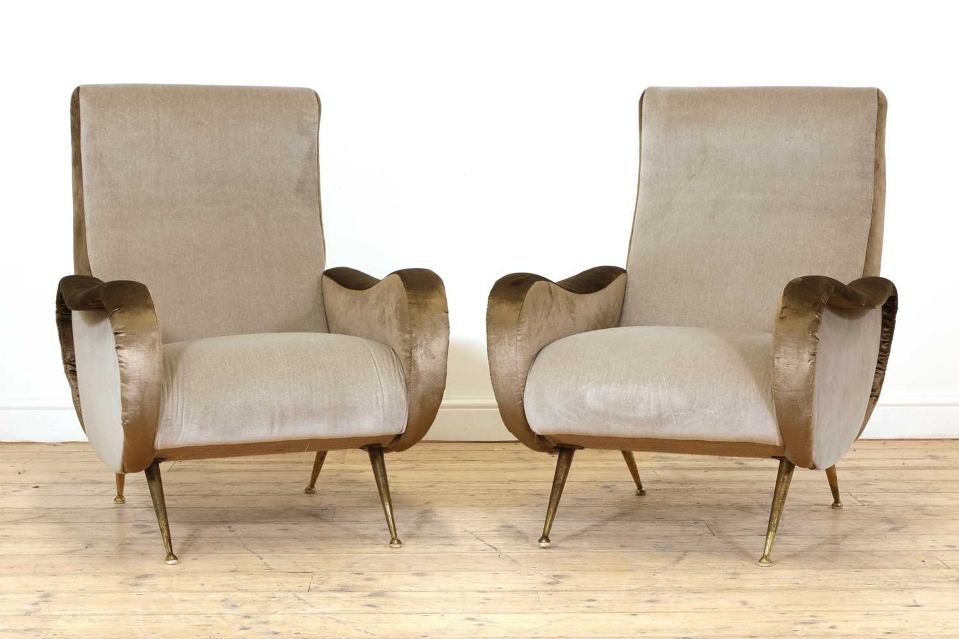 A pair of Italian armchairs,