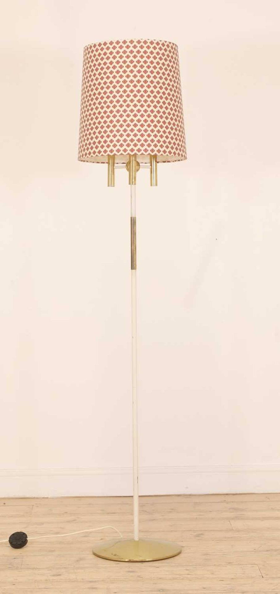 An Italian brass standard lamp,