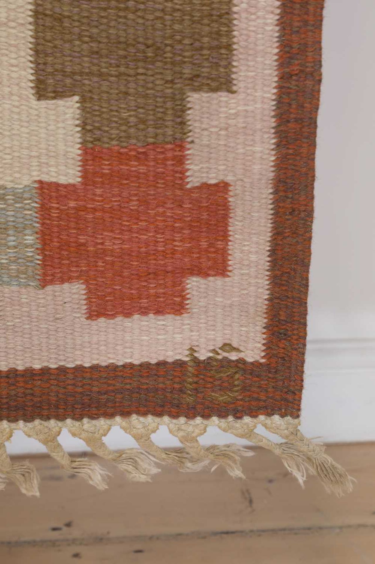 A Swedish röllakan flat-weave kilim rug, - Image 2 of 8