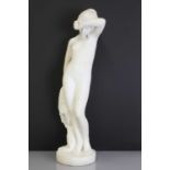 A marble figure of a nude,