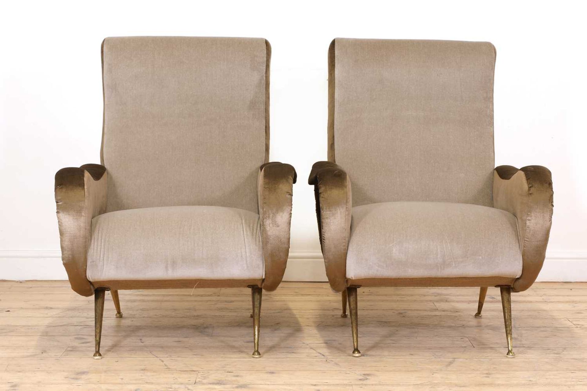 A pair of Italian armchairs, - Image 2 of 4