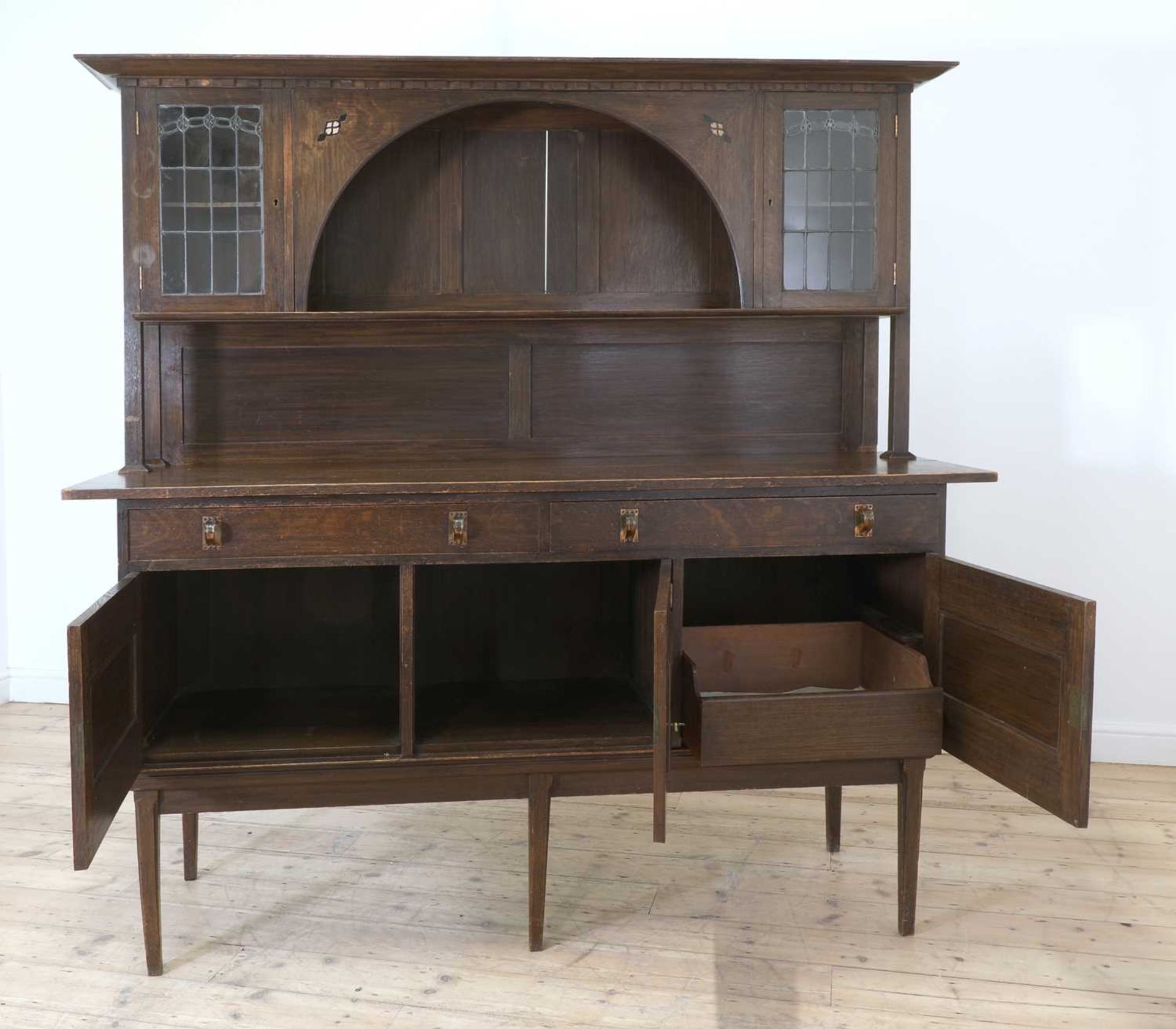 An Arts and Crafts inlaid oak sideboard, - Image 4 of 4