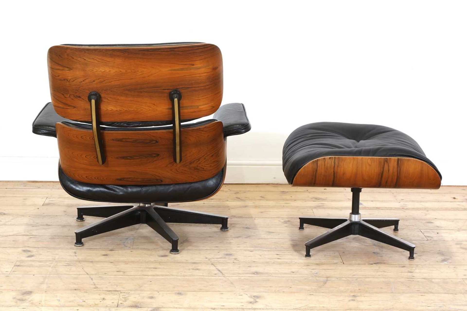 An Eames 'Model 670' and 'Model 671' rosewood lounge chair and ottoman, - Image 5 of 19