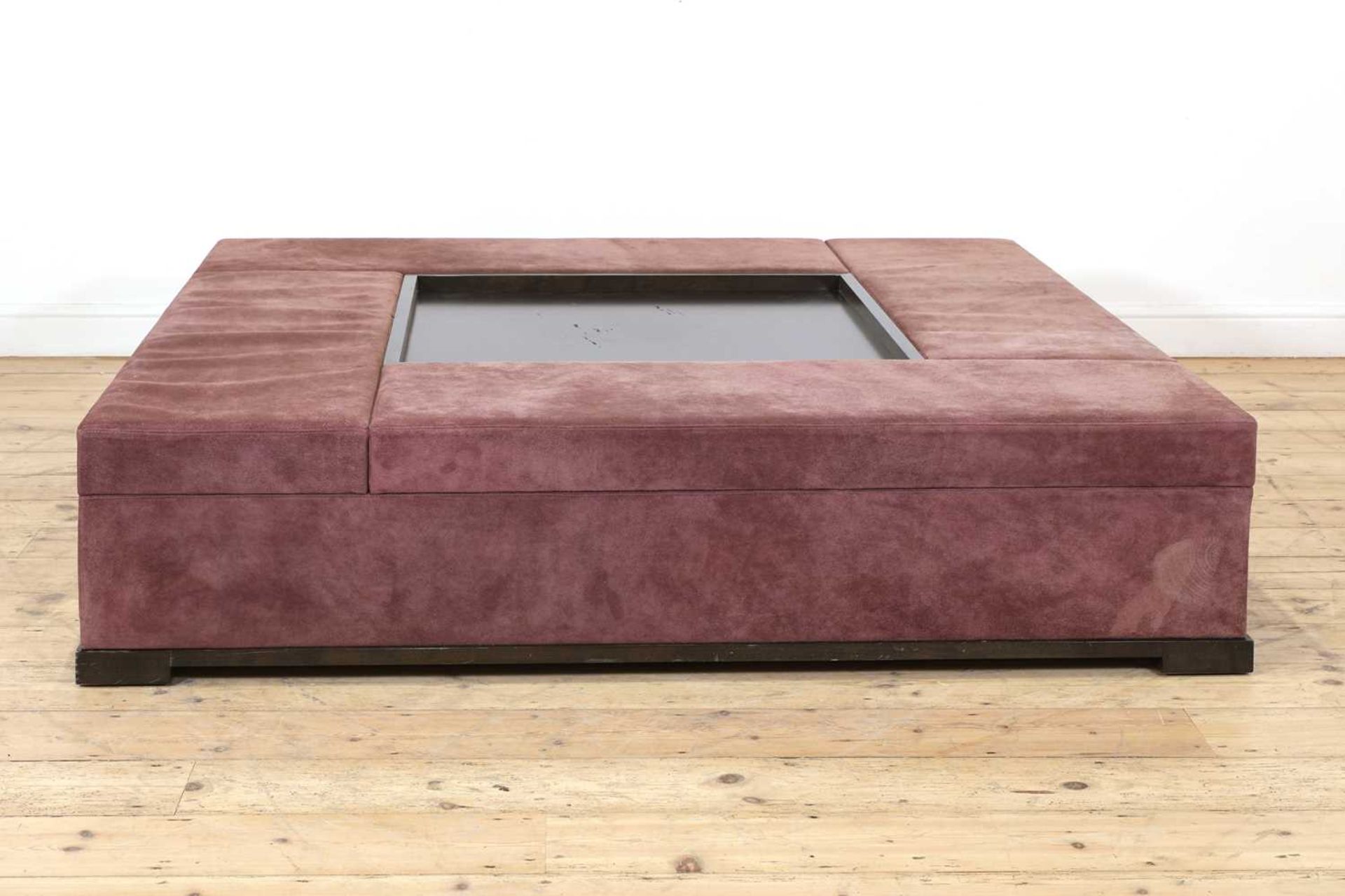 A velvet ottoman by B & B Italia, - Image 2 of 4