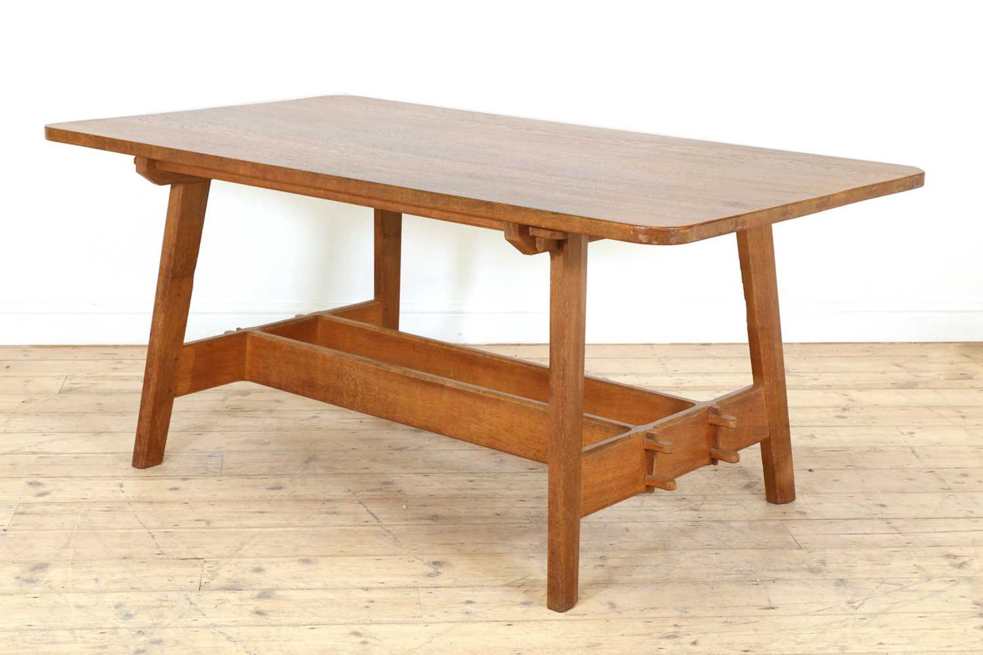 A Cotswold oak refectory table,