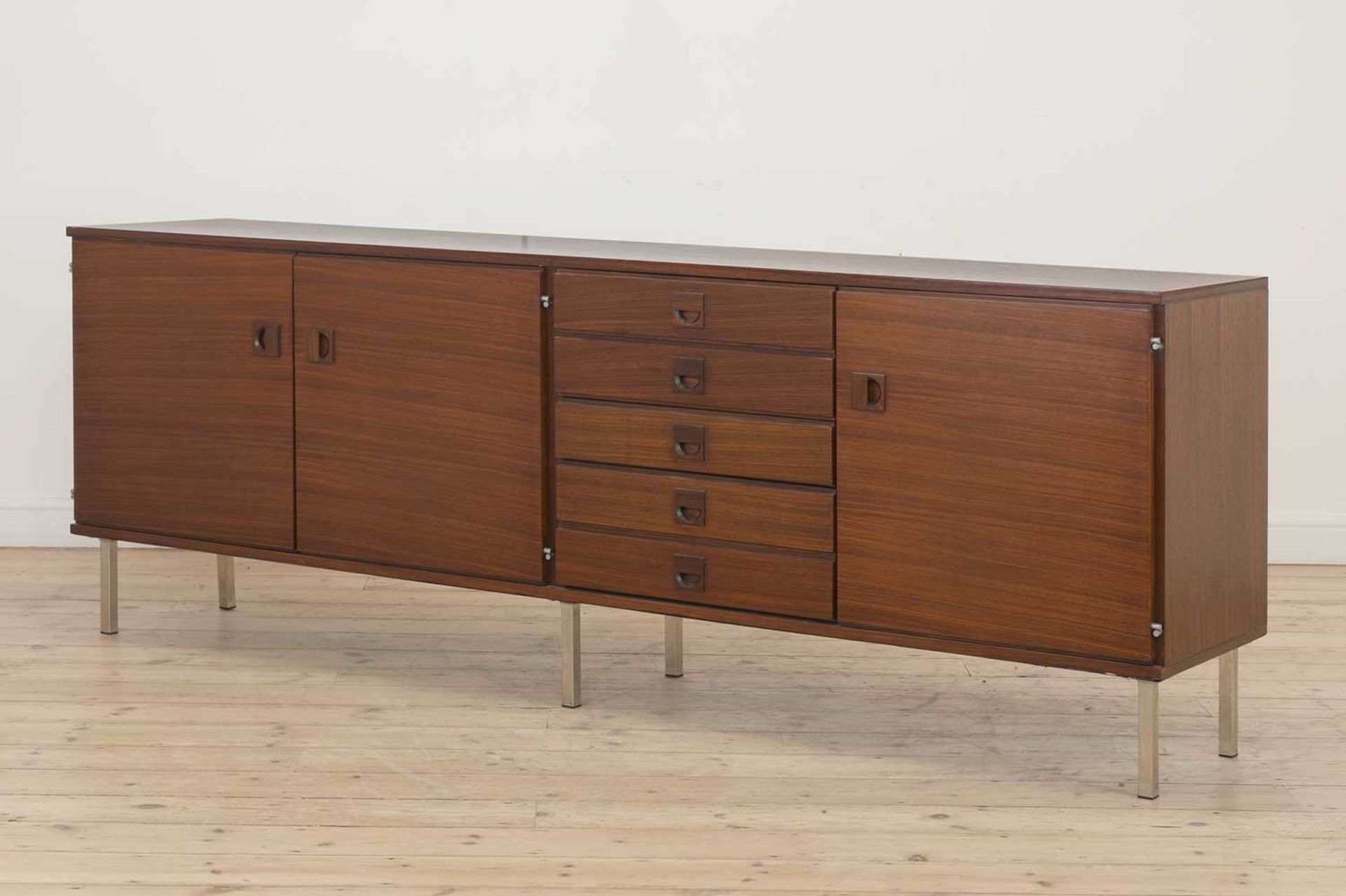 An Indian rosewood credenza,