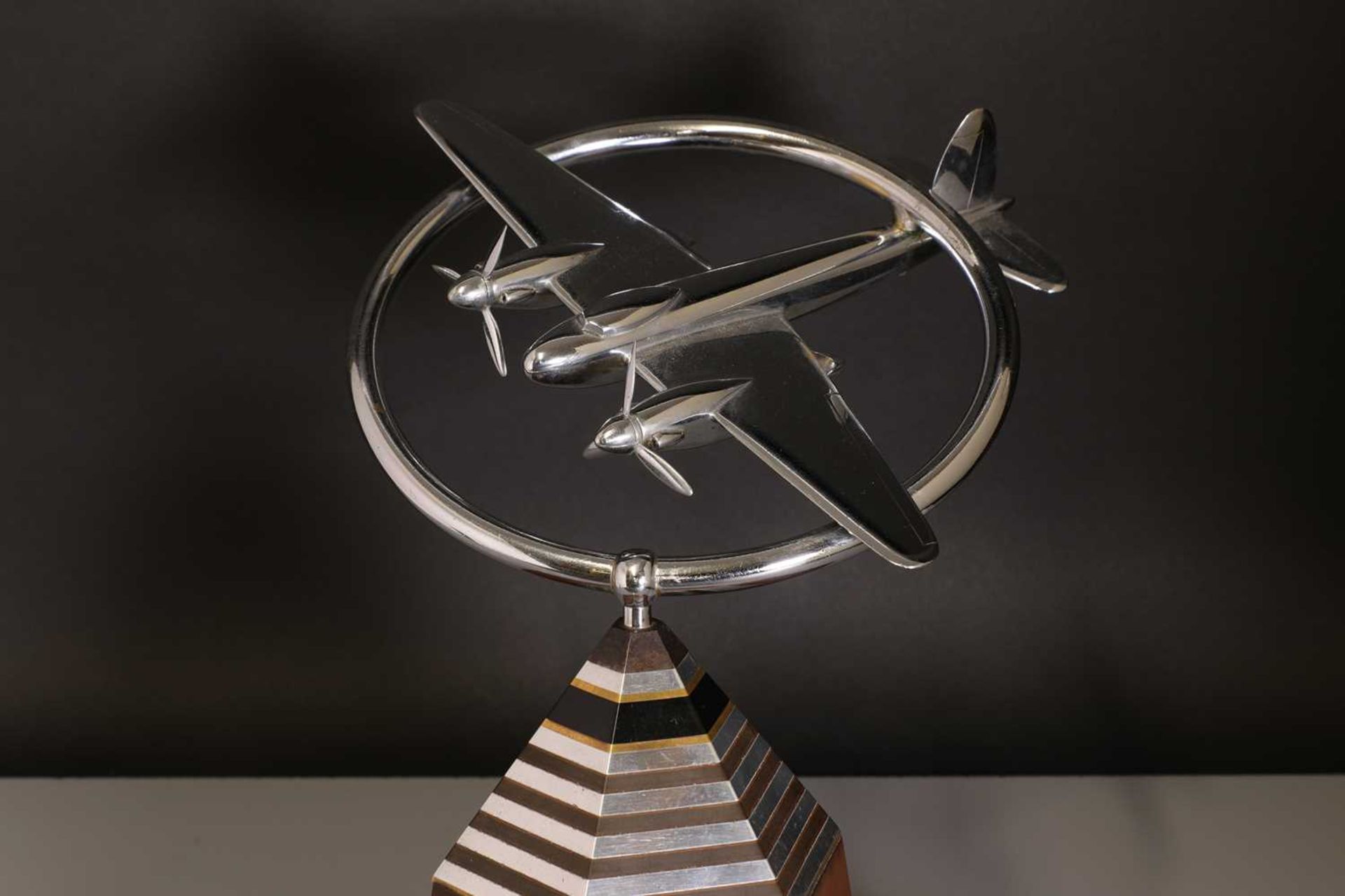 An Art Deco chrome 'Mosquito' centrepiece, - Image 4 of 4