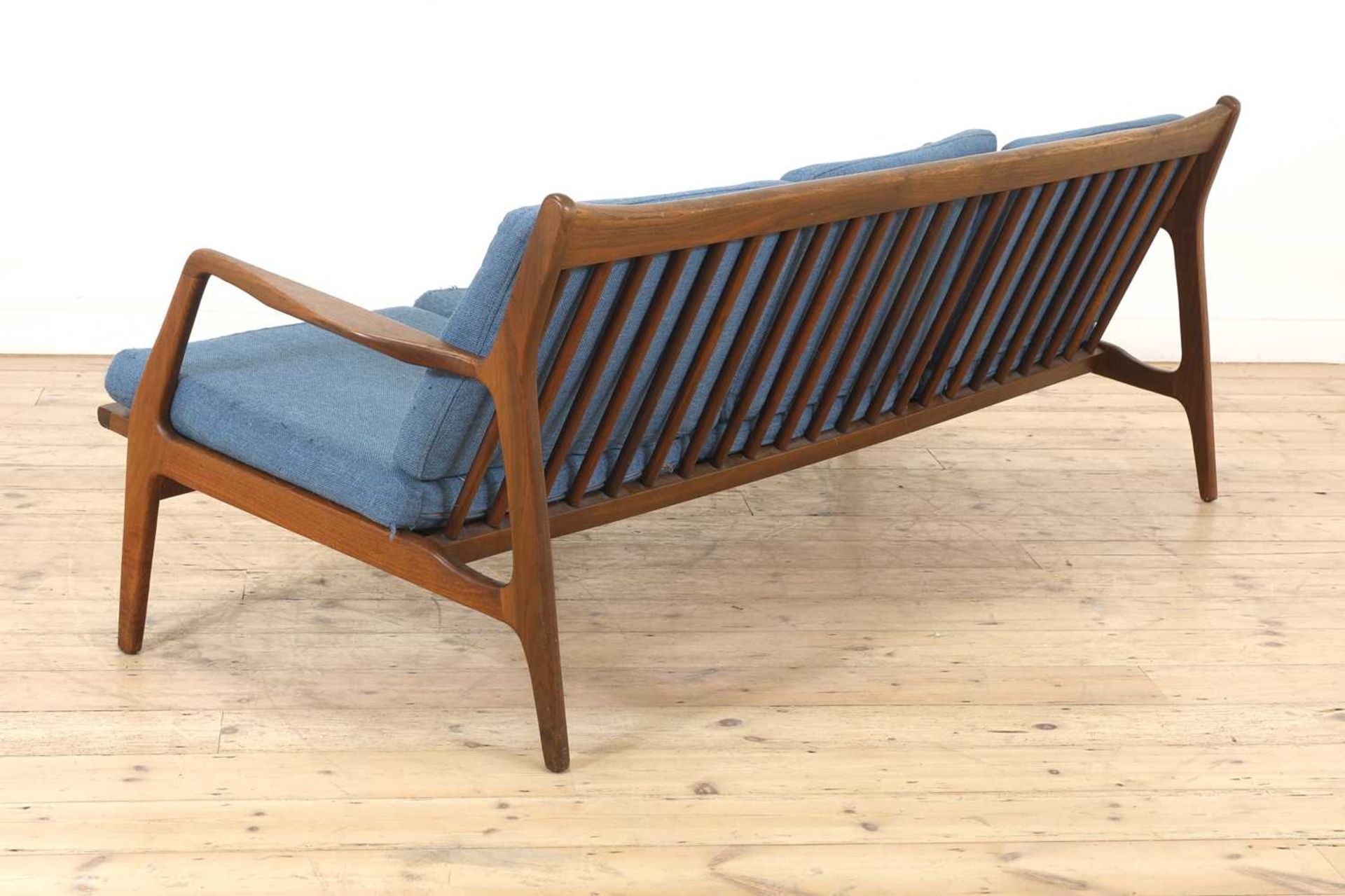 A Danish teak and beech settee, - Image 3 of 4