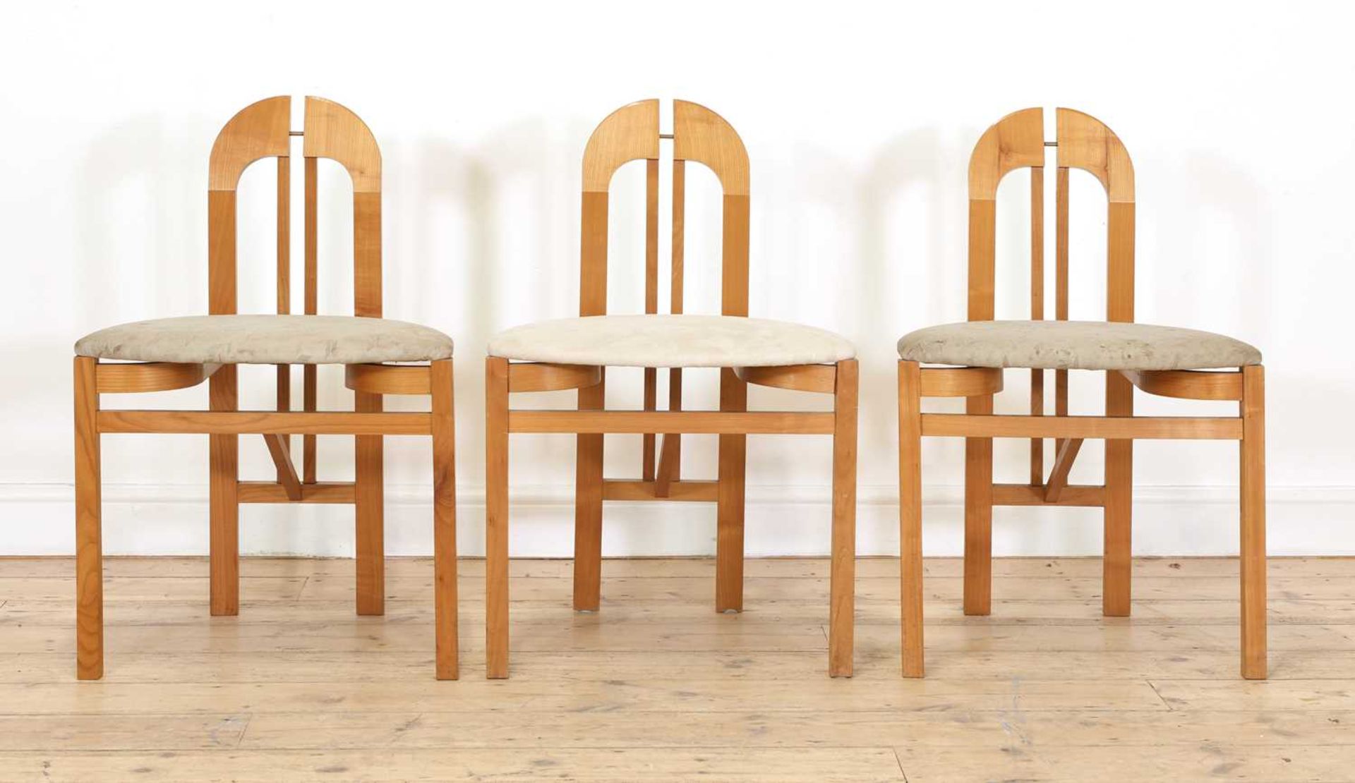 Three cedar and ash chairs,