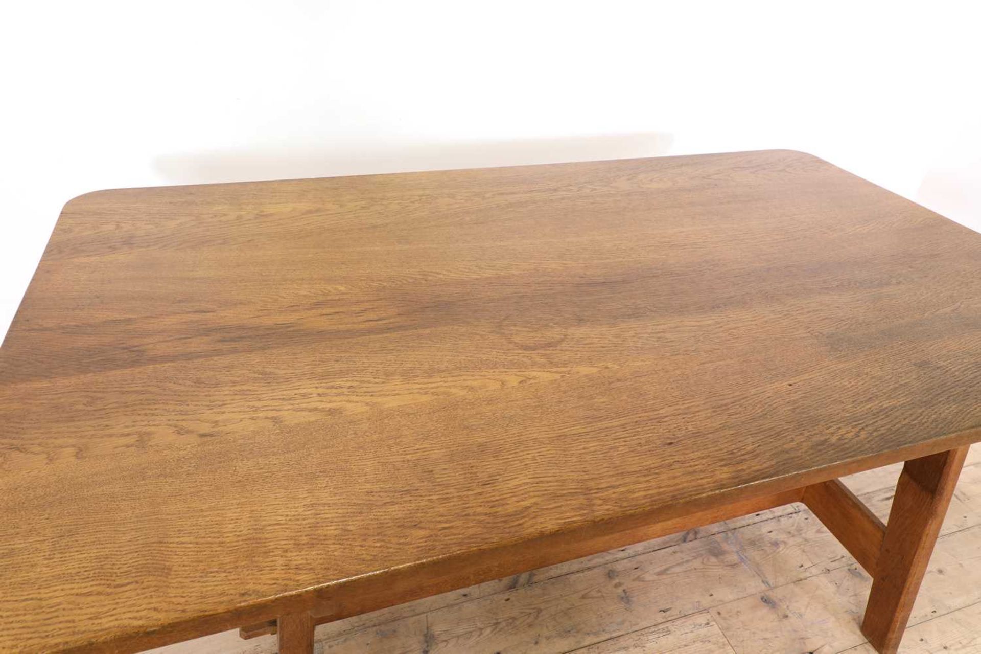 A Cotswold oak refectory table, - Image 3 of 6