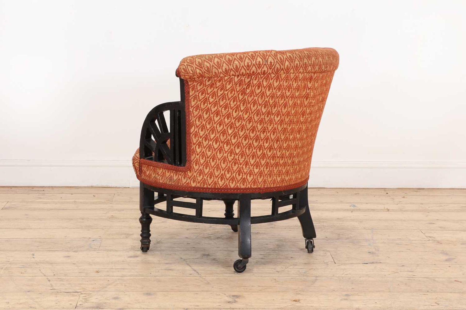 An ebonised armchair, - Bild 2 aus 4