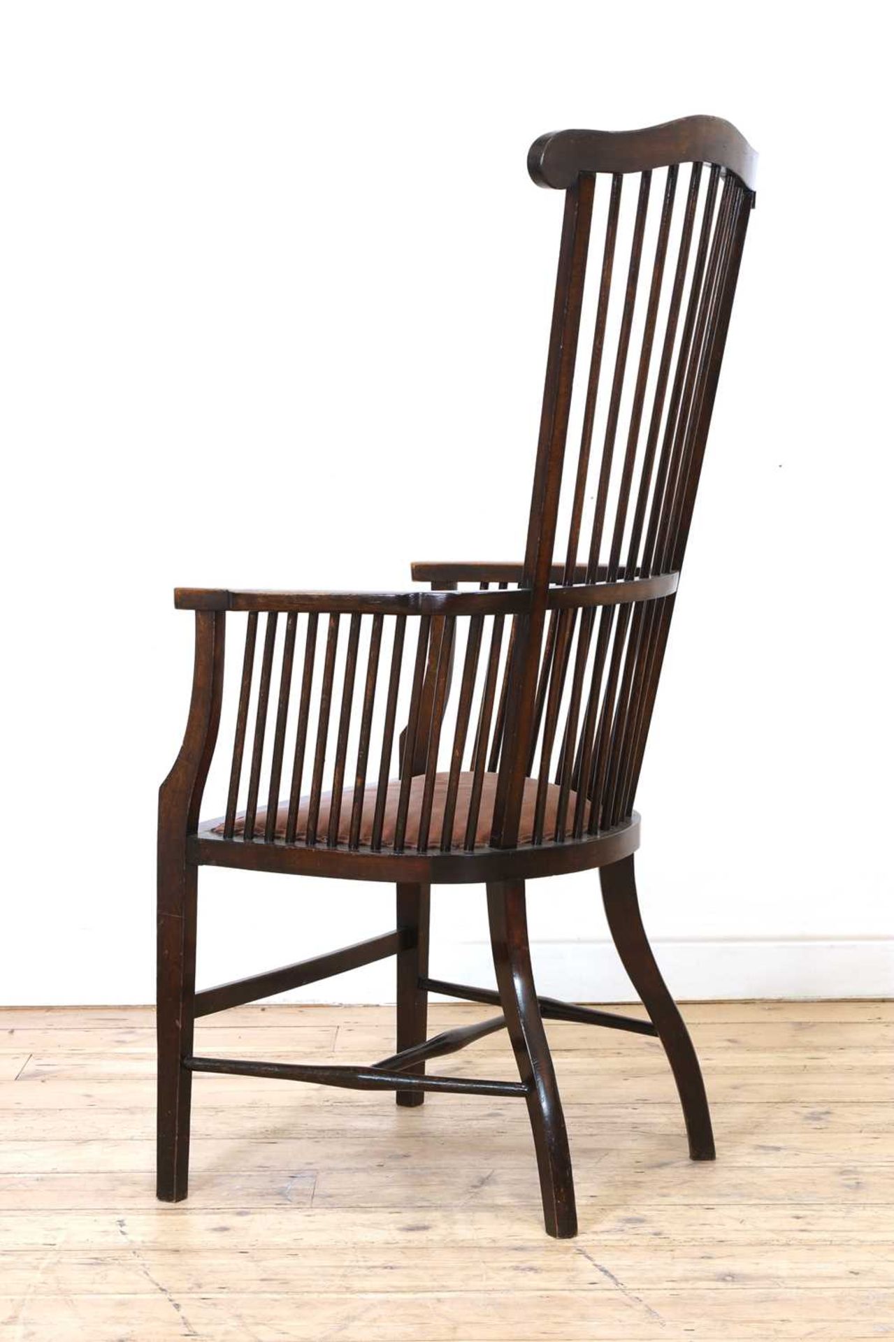 An Arts and Crafts mahogany armchair, - Bild 3 aus 5