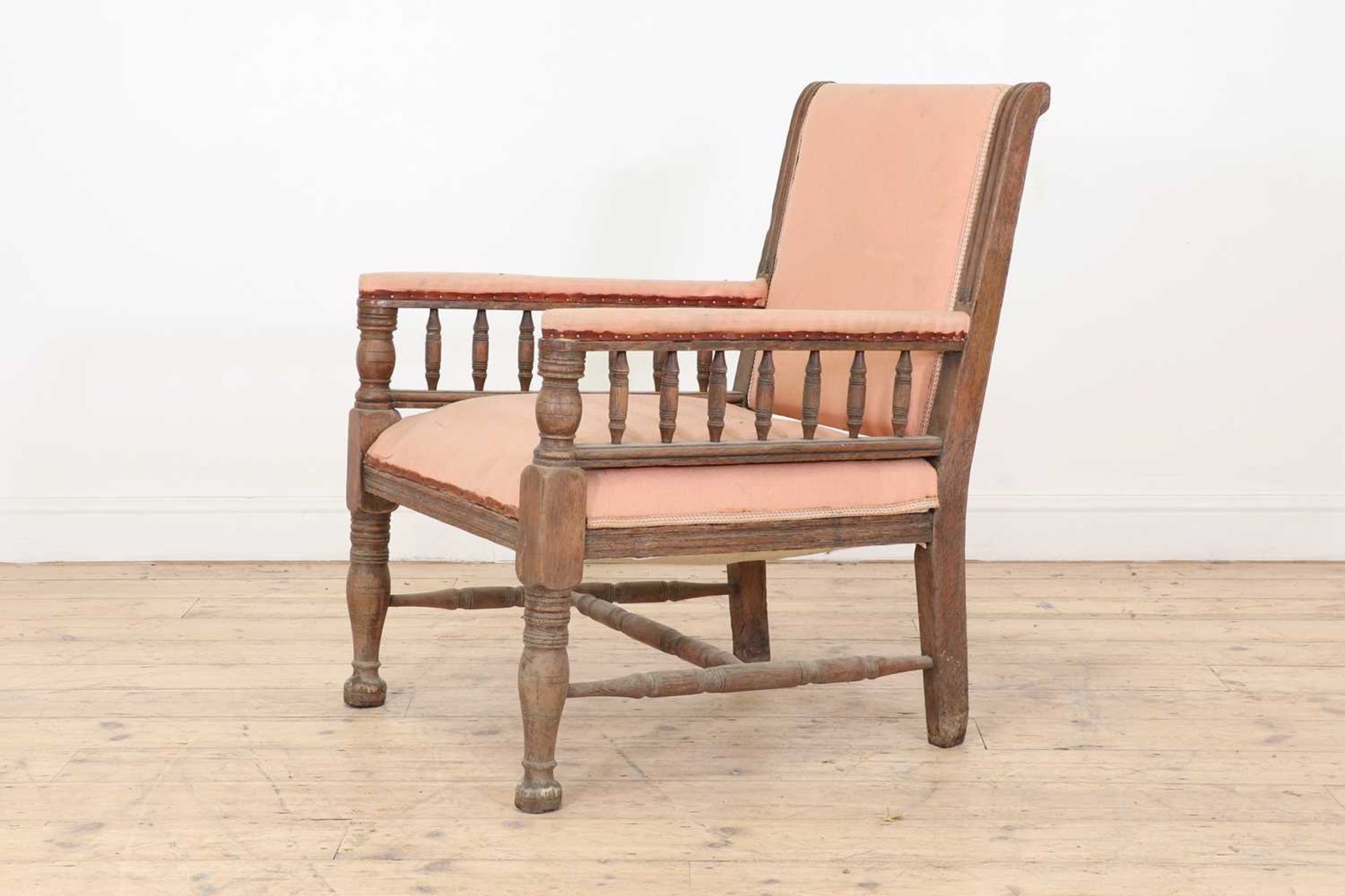 An oak armchair, - Image 3 of 11