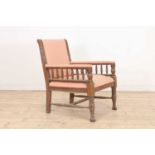 An oak armchair,