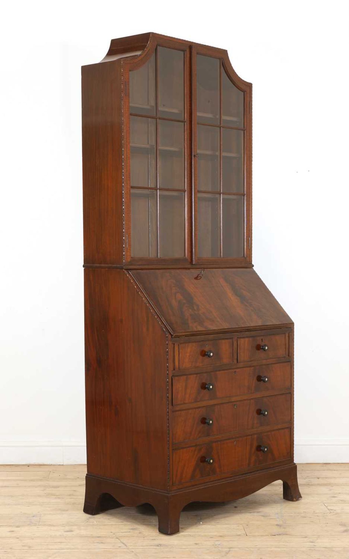 An Heal's & Co. mahogany bureau bookcase,