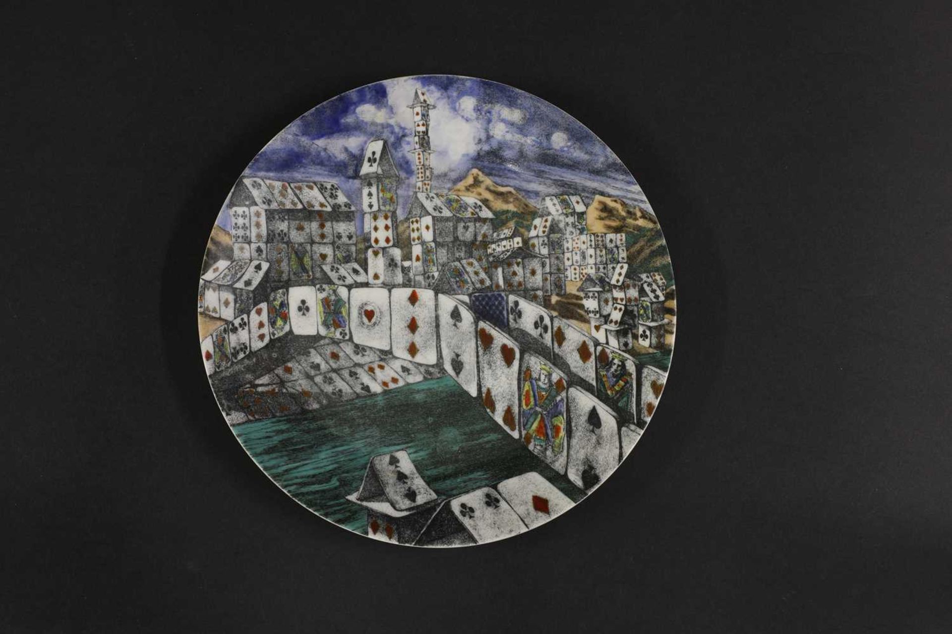 Ten 'Città di Carte' (City of Cards) porcelain plates, - Image 8 of 15