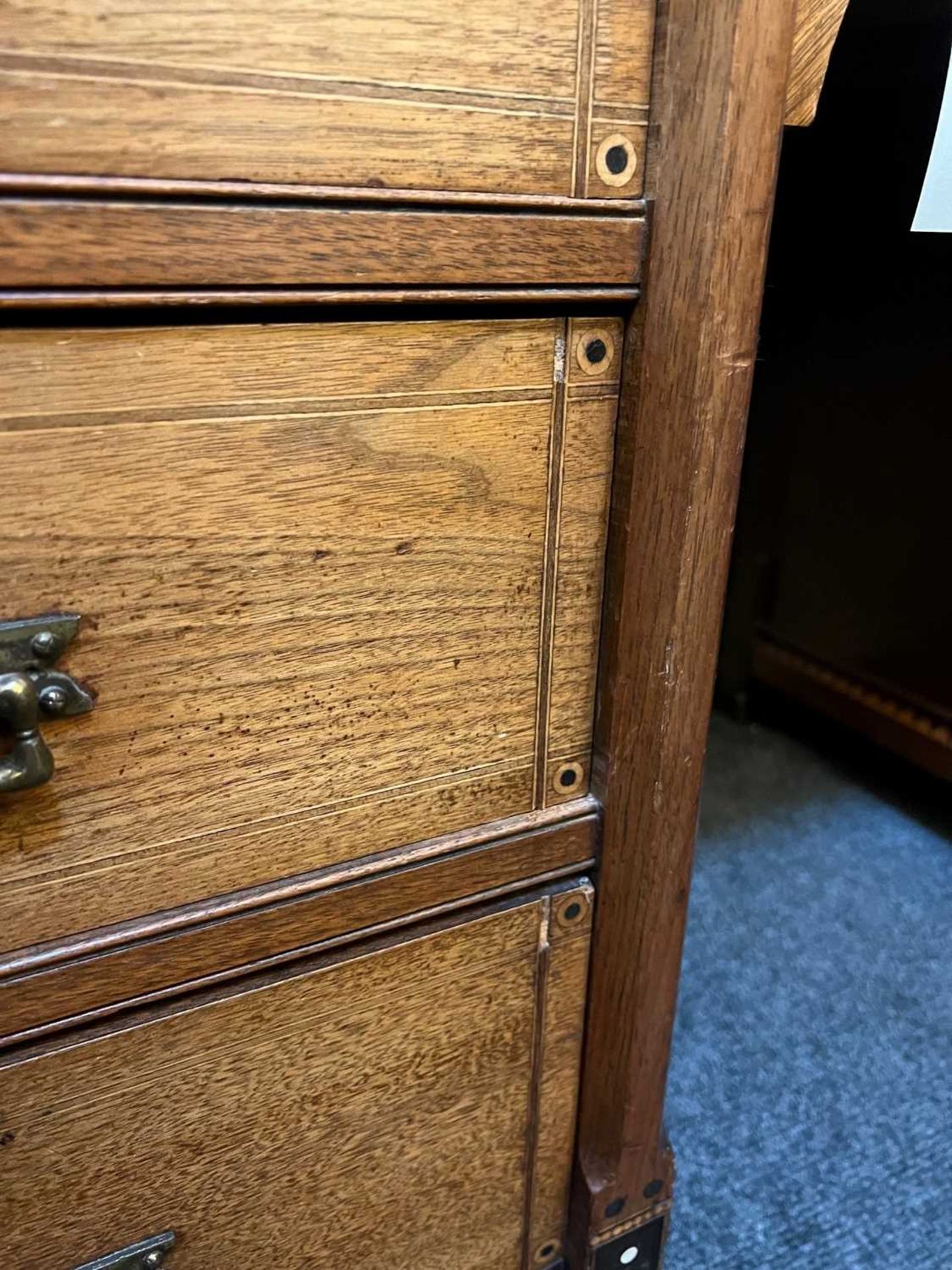 An Aesthetic walnut inlaid dressing table, - Image 18 of 20