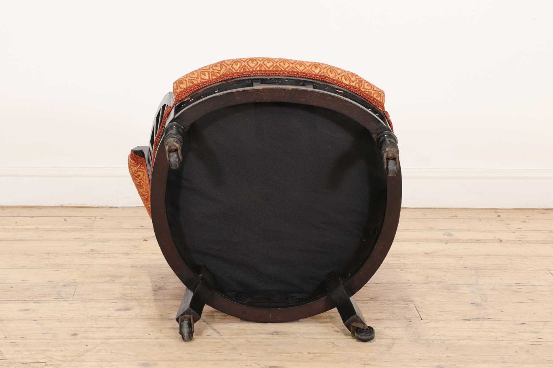 An ebonised armchair, - Bild 3 aus 4