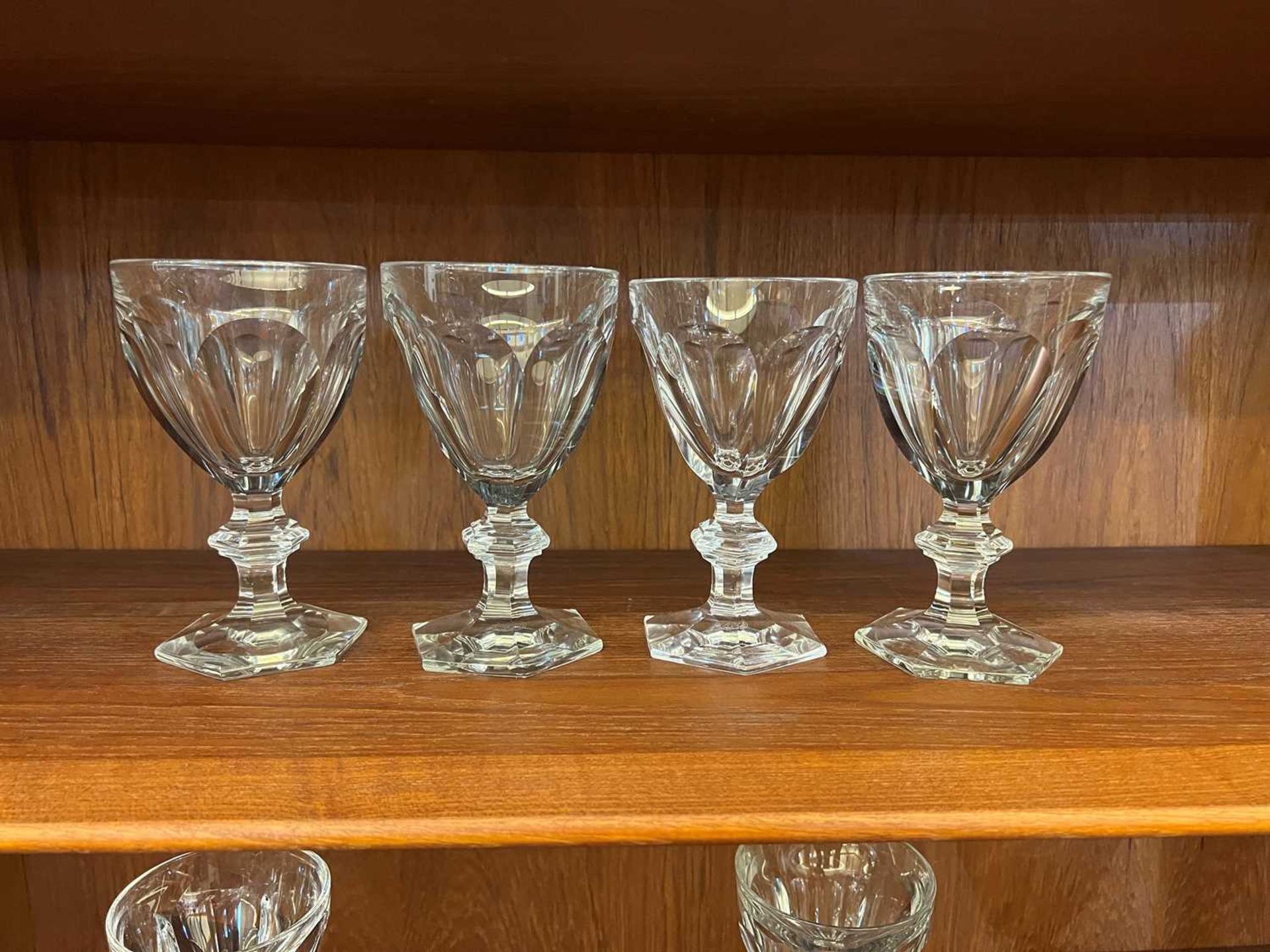 A suite of Baccarat 'Harcourt' pattern wine glasses, - Image 5 of 8