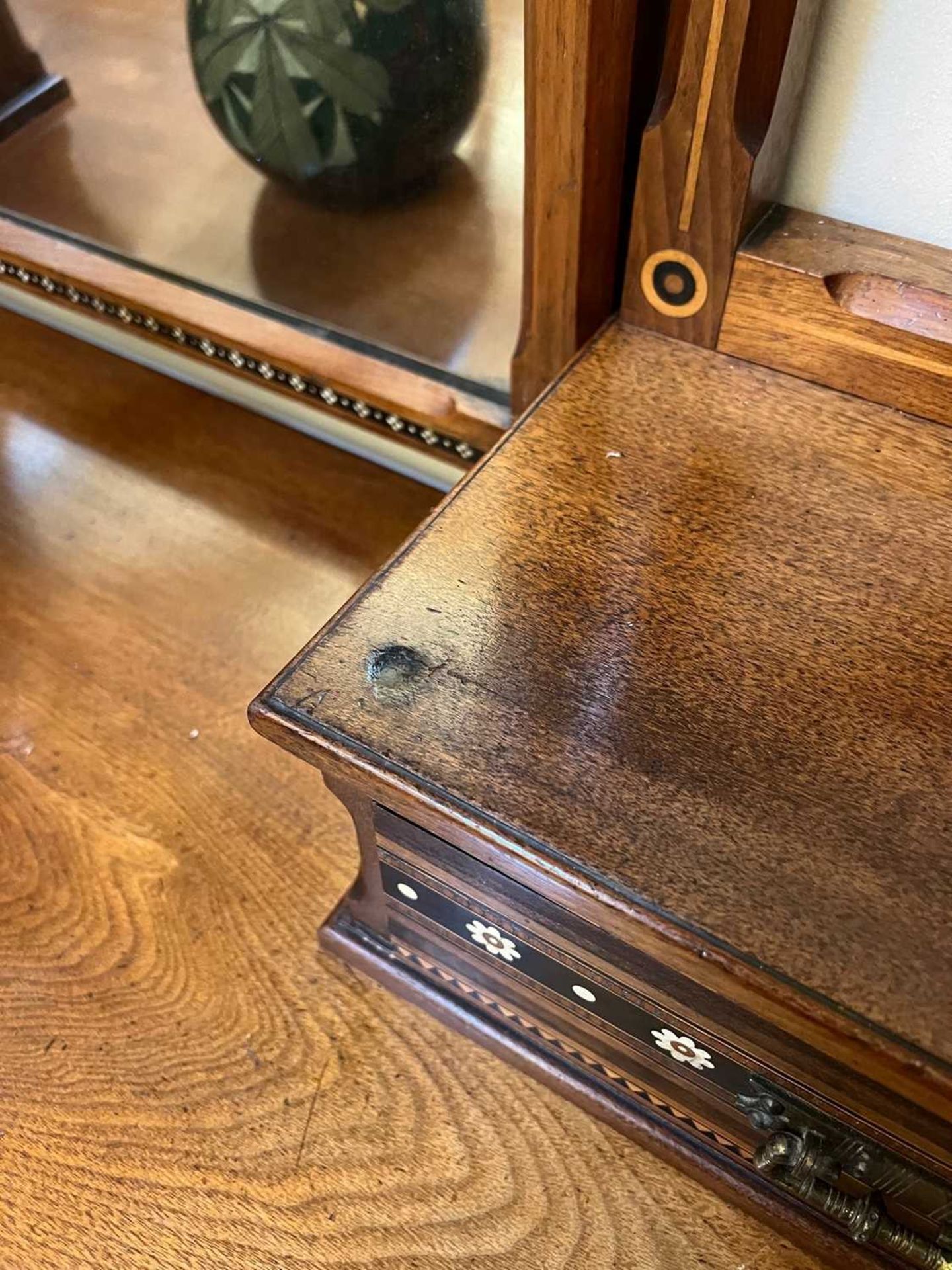 An Aesthetic walnut inlaid dressing table, - Image 17 of 20