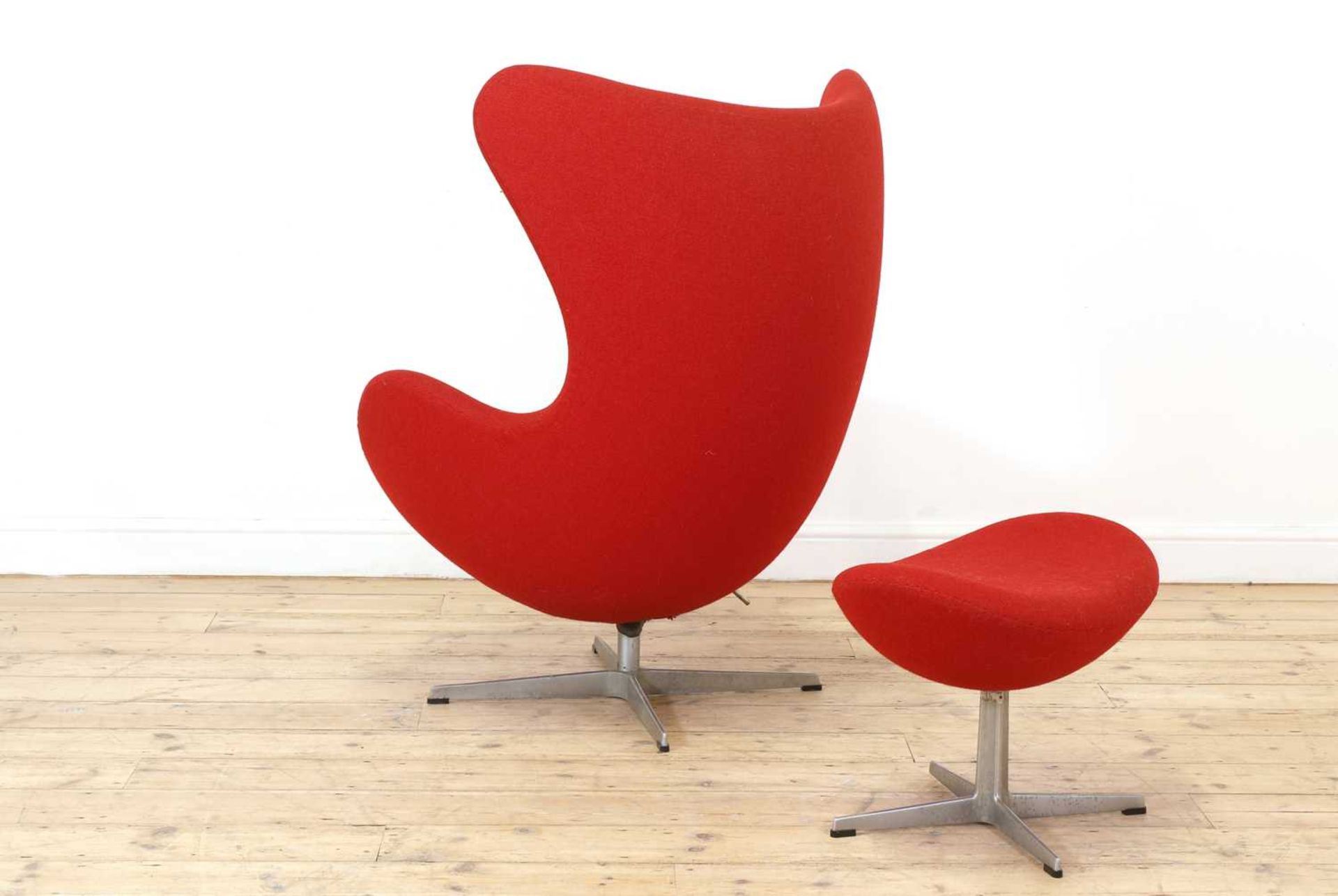 An Egg chair and ottoman, - Image 2 of 7