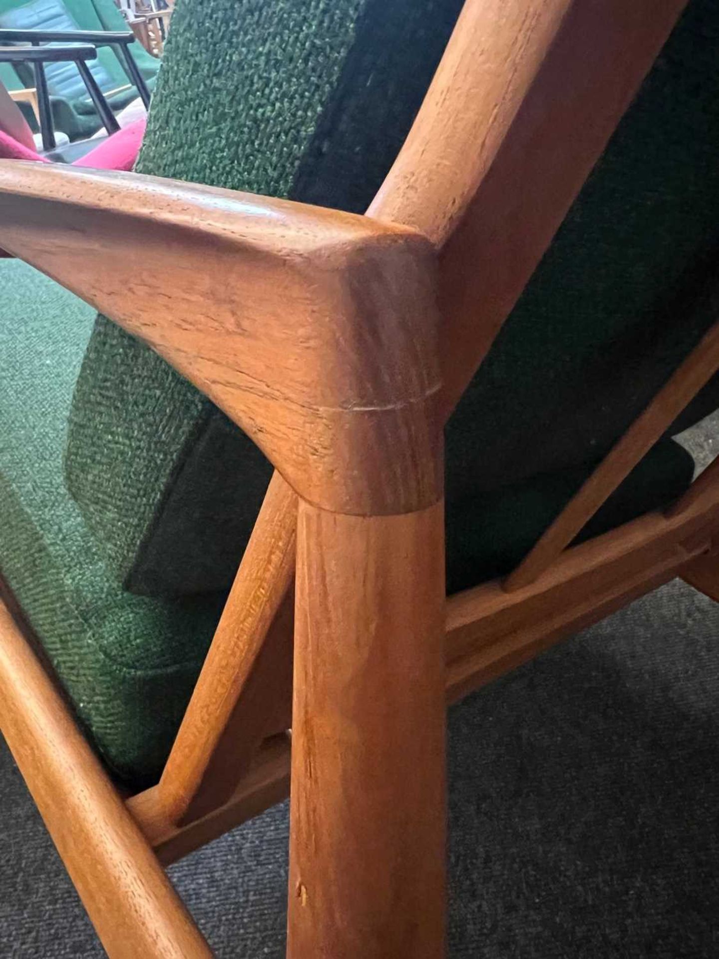 A pair of Danish 'Paper Knife' teak armchairs, - Bild 8 aus 14