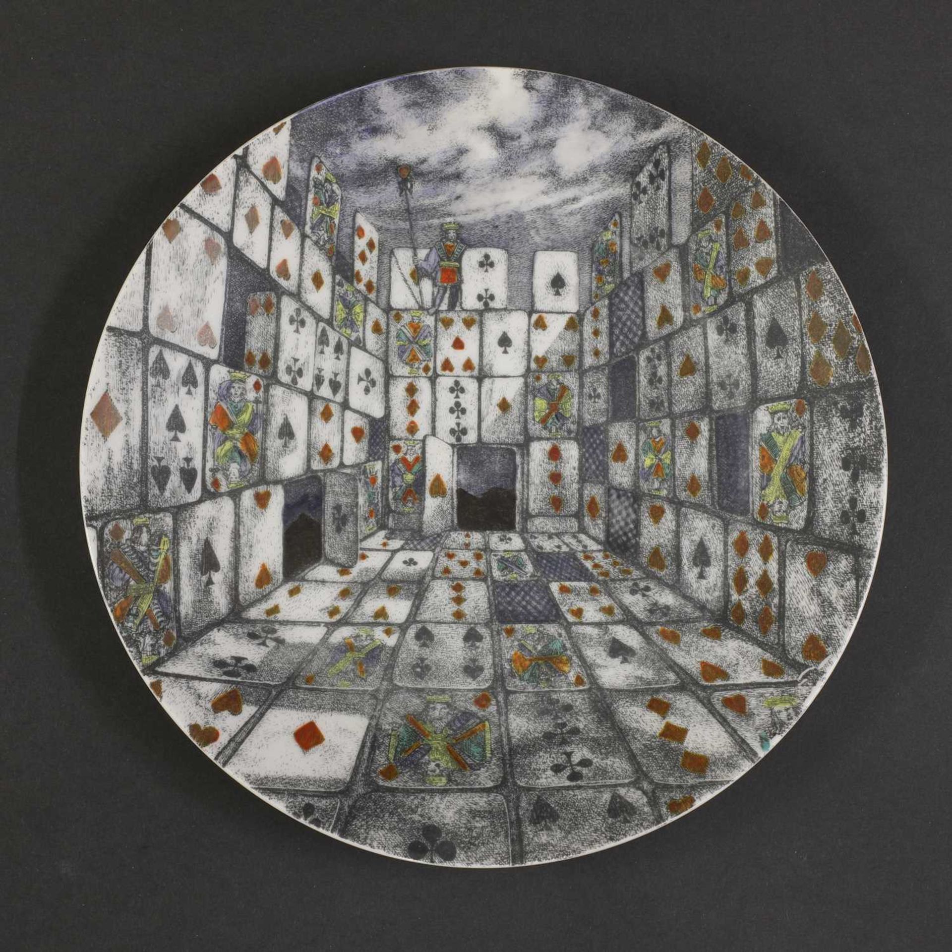 Ten 'Città di Carte' (City of Cards) porcelain plates, - Image 10 of 15