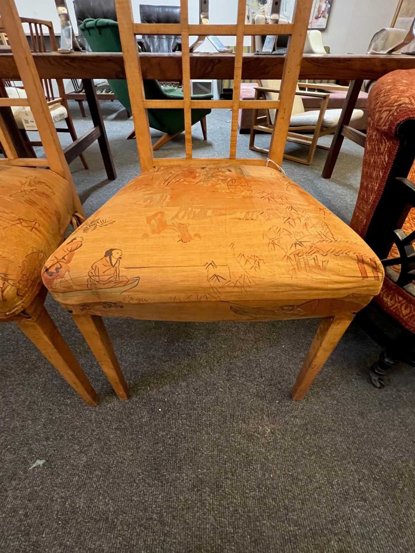 A pair of Art Deco maple chairs, - Bild 9 aus 14