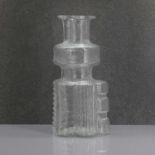 An Alsterfors moulded clear glass vase,