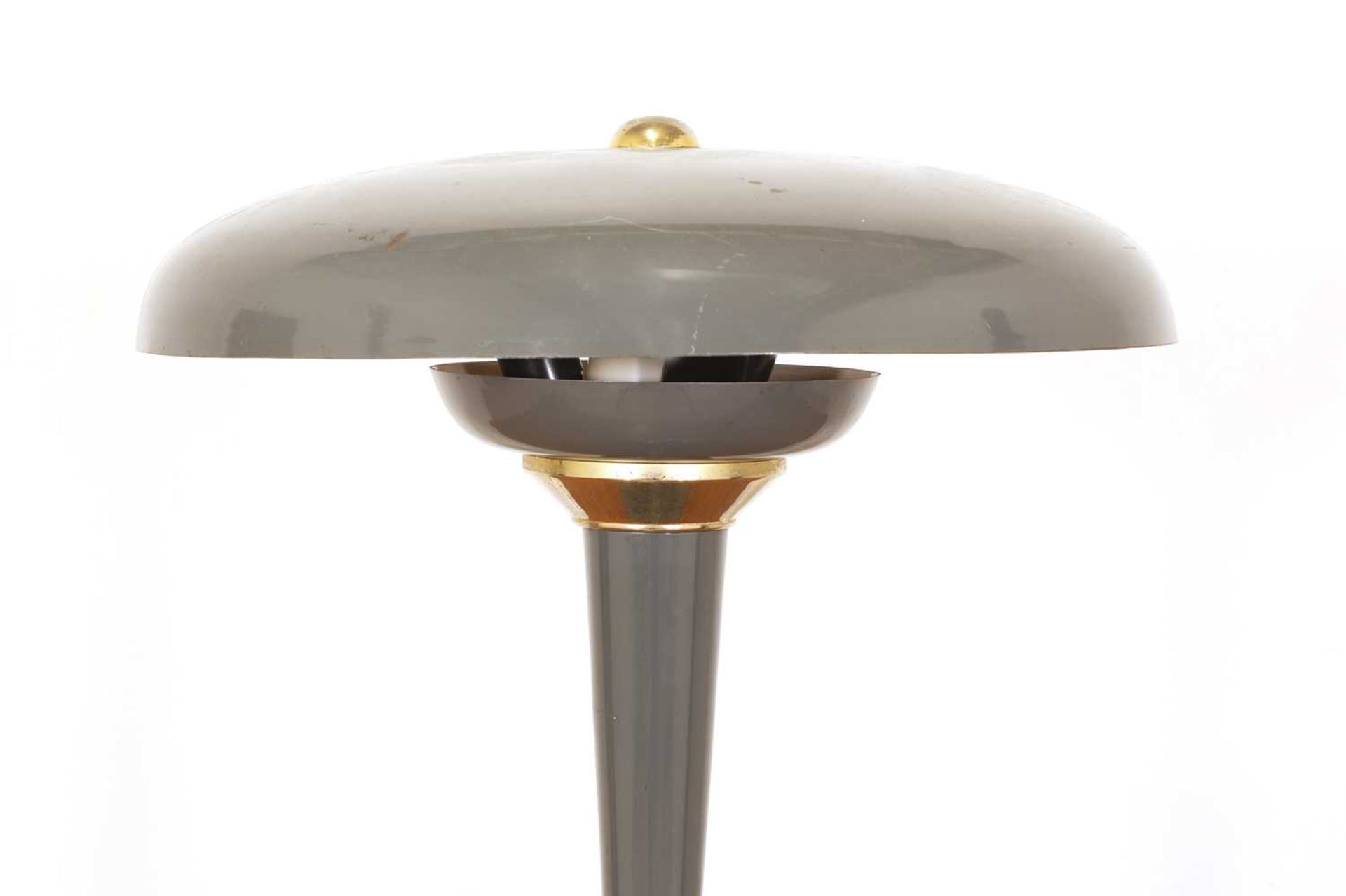 An Italian grey enamel table lamp, - Bild 2 aus 2