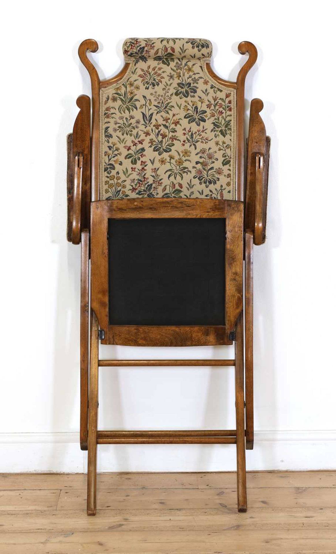 An Arts and Crafts folding upholstered chair, - Image 3 of 8