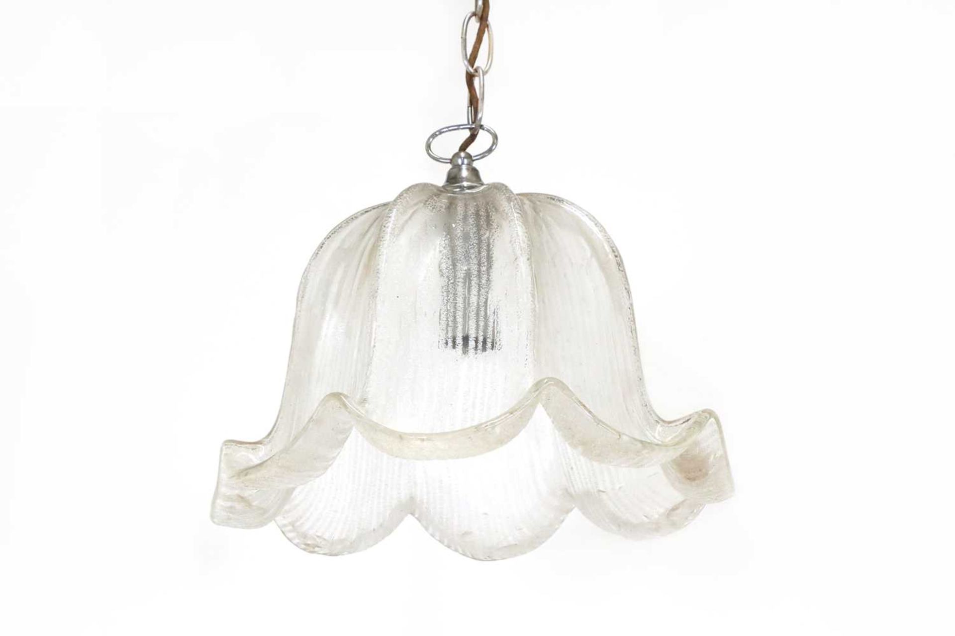 A Murano glass ‘tulip’ pendant light,