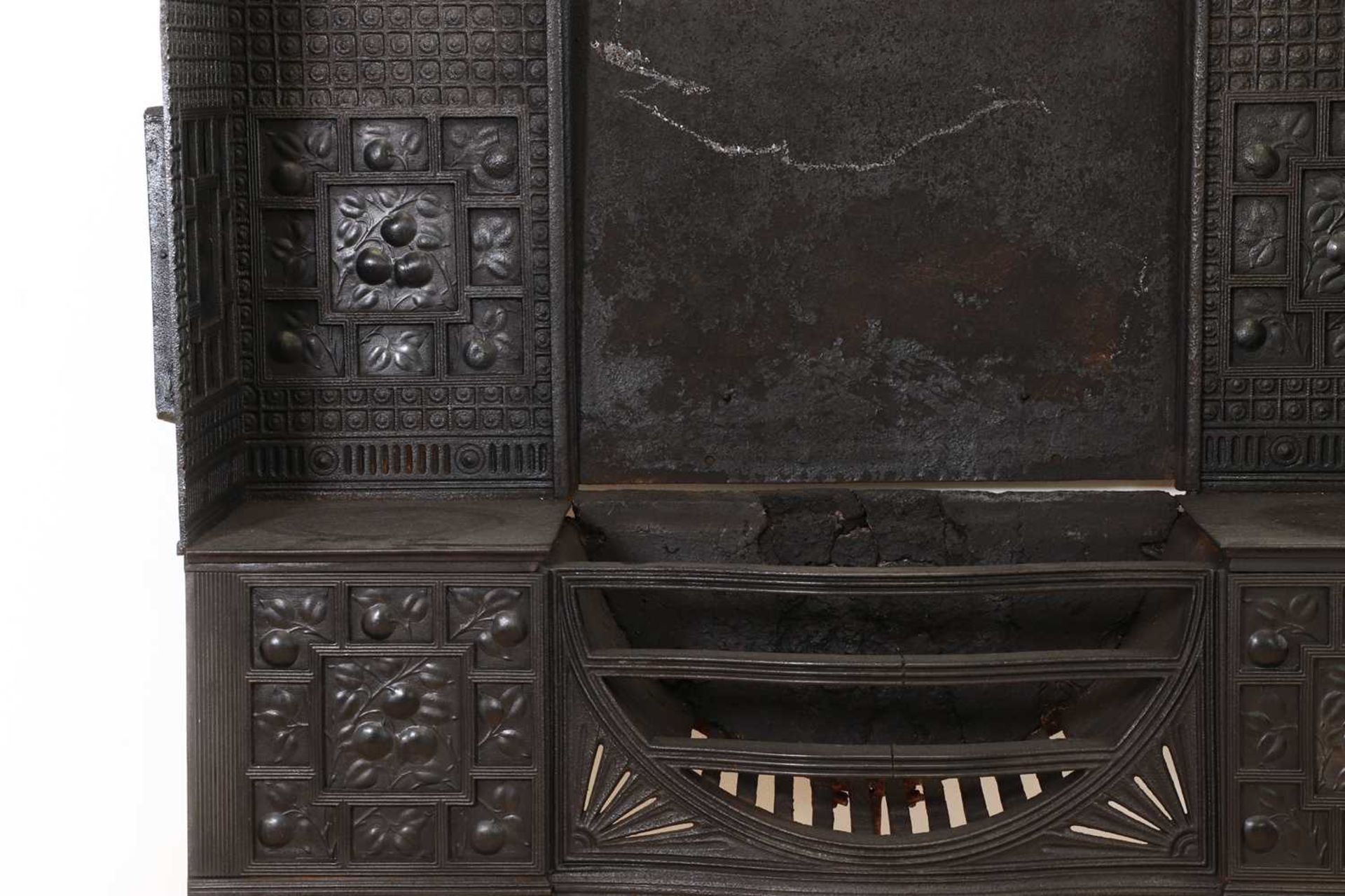 An Aesthetic Coalbrookdale cast iron fireplace, - Image 5 of 10