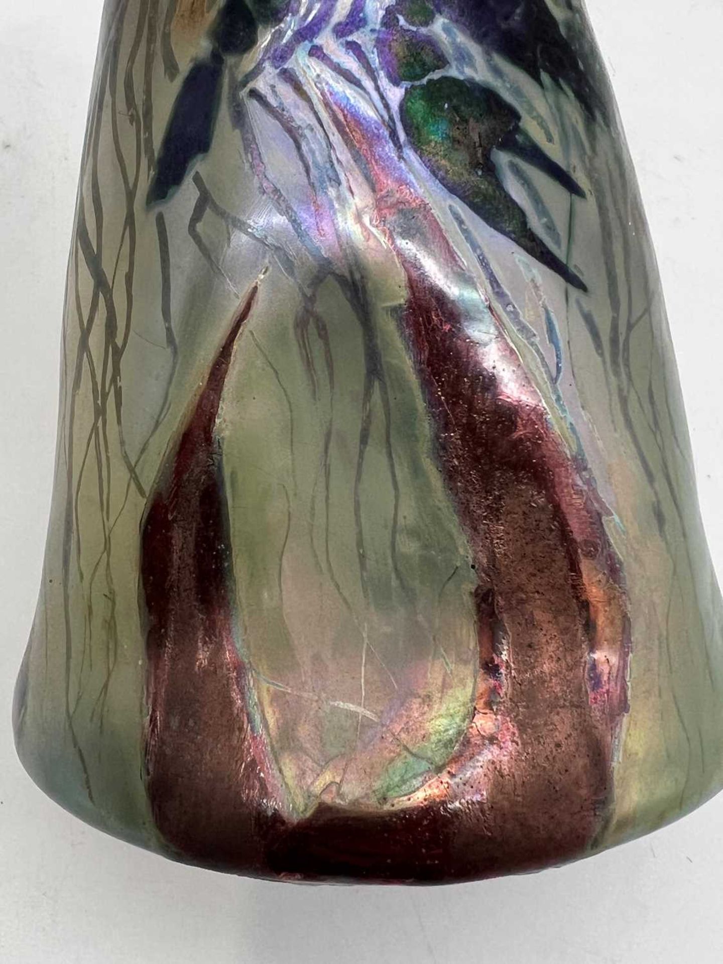 A Clément Massier 'Golfe-Juan' iridescent lustre vase, - Image 9 of 11