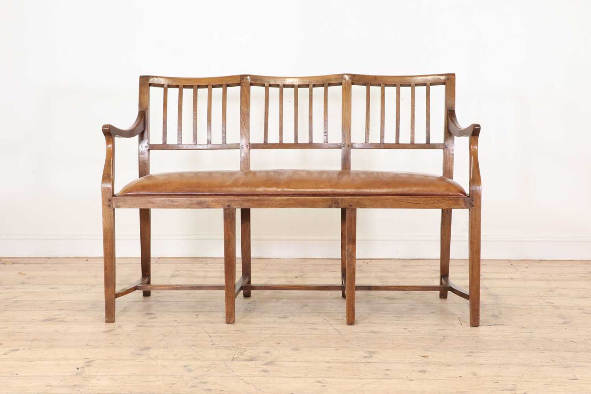 A Cotswold School oak chair-back settee, - Bild 3 aus 10