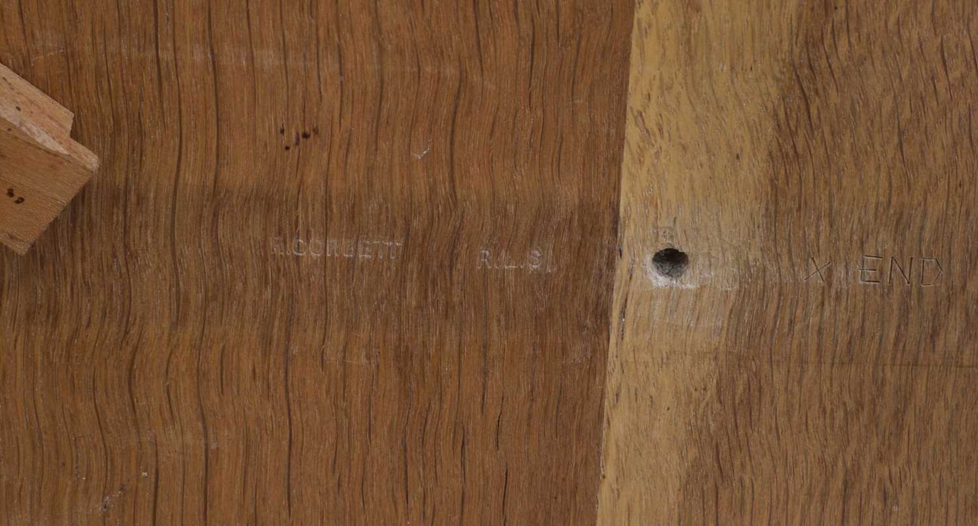 A Cotswold oak refectory table, - Image 6 of 6