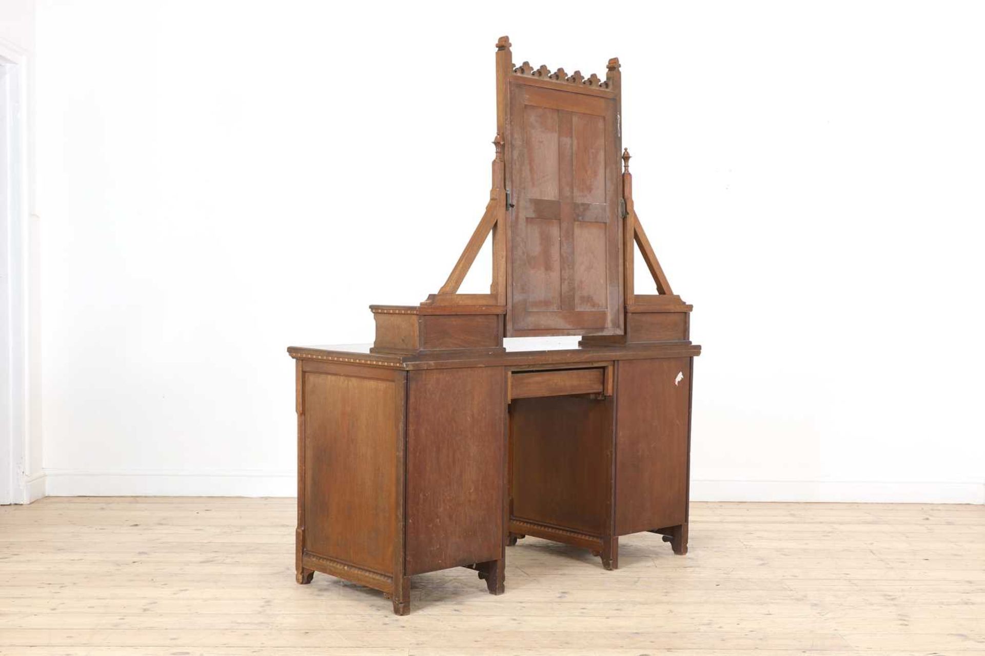 An Aesthetic walnut inlaid dressing table, - Image 3 of 20