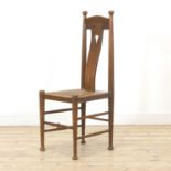 An Arts and Crafts oak side chair,