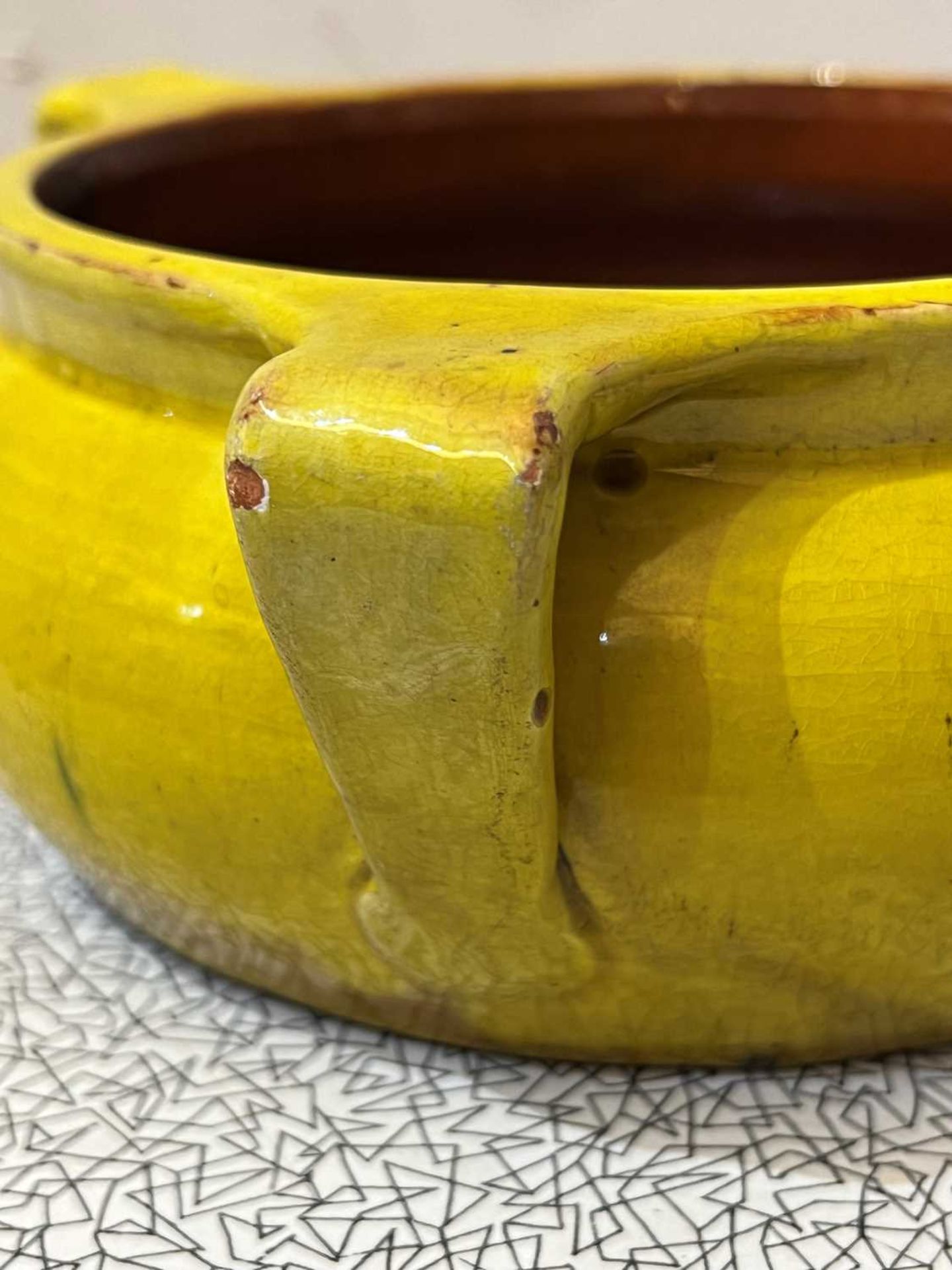 A rare Liberty & Co. yellow pottery dog bowl, - Image 4 of 9