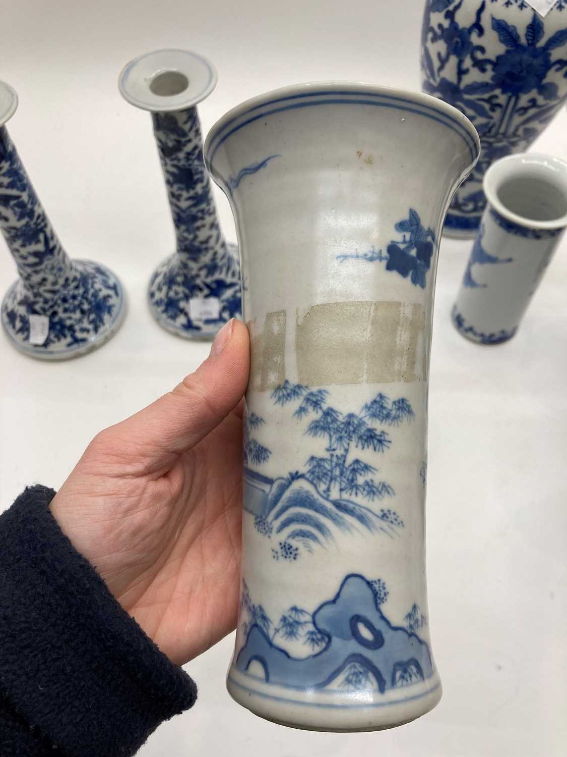 A collection of Chinese blue and white vases, - Image 46 of 47