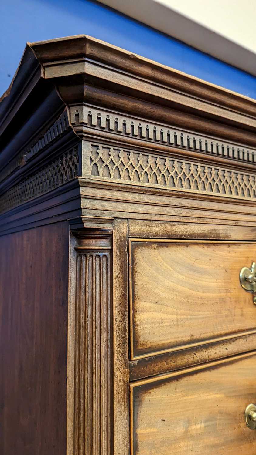 A George III mahogany chest on chest, - Image 30 of 34