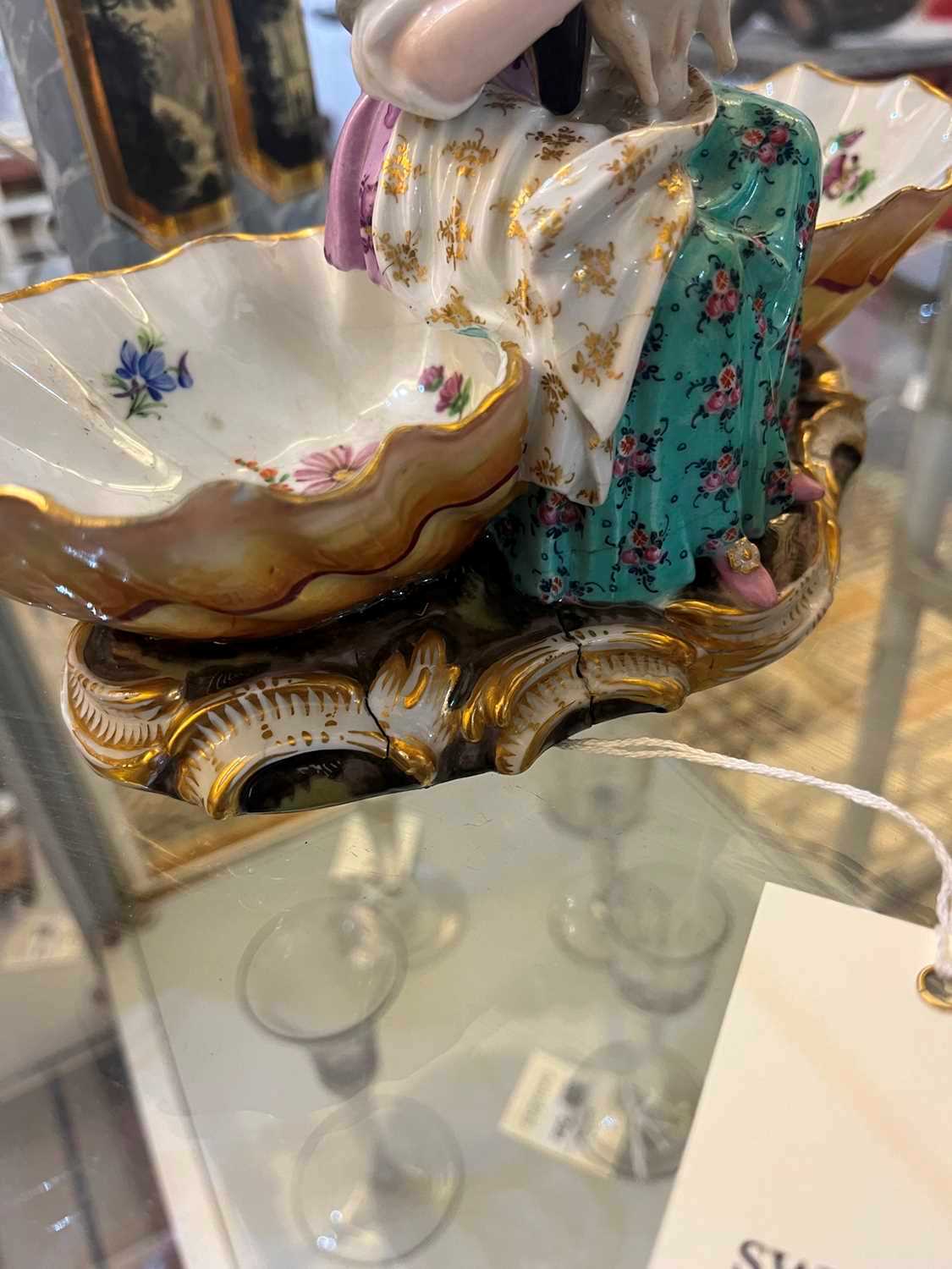 A pair of Meissen porcelain figural double salts, - Image 17 of 19