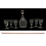 A group of six toasting glasses,