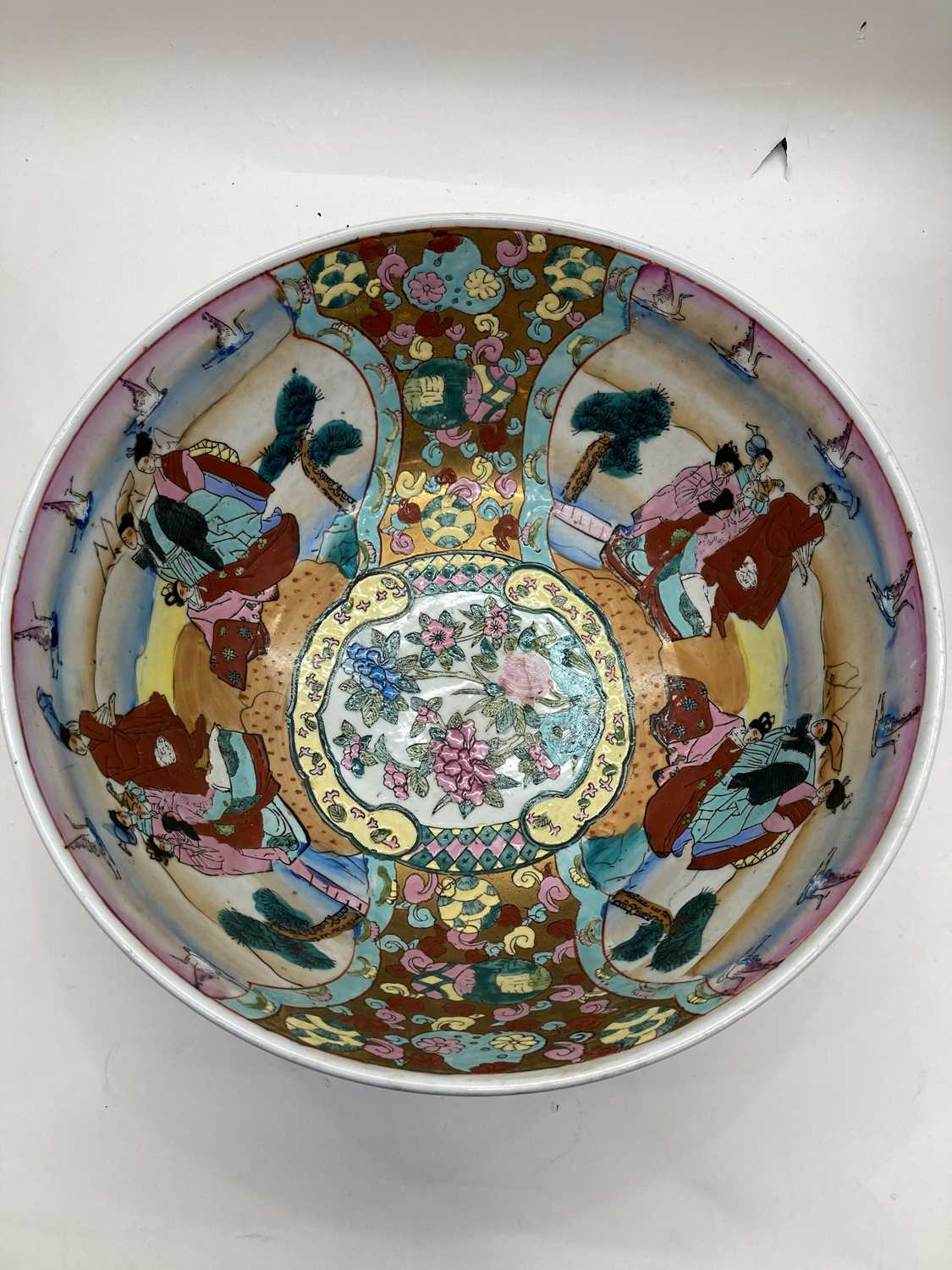 A collection of Chinese porcelain punch bowls, - Image 20 of 43
