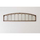 A painted pine window frame mirror,